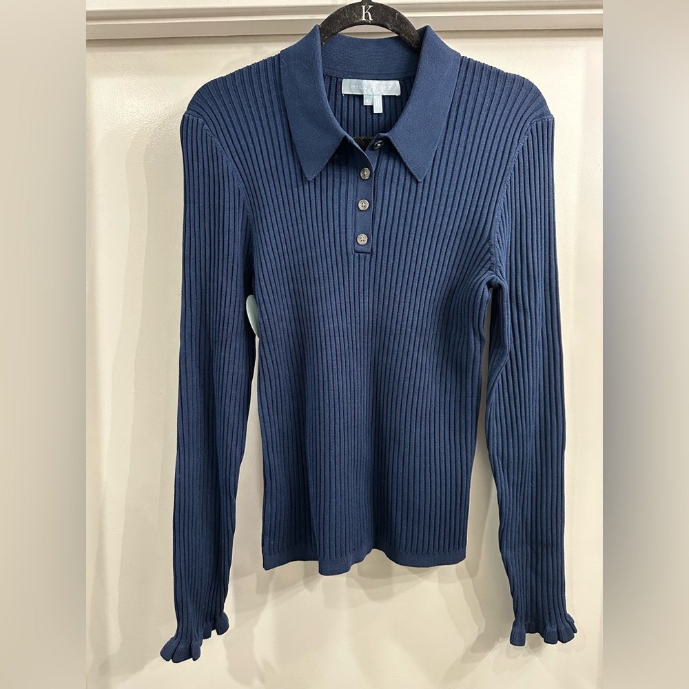 Hill House navy Jenny polo top NWOT